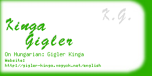 kinga gigler business card